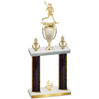 Double Black Glacier Fourth Place Lacrosse Trophy