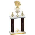 Double Black Glacier First Place Basketball Trophy