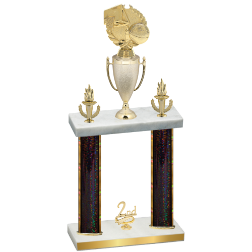 Double Black Glacier Second Place Basketball Trophy