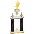 Double Black Glacier Fourth Place Pickleball Trophy