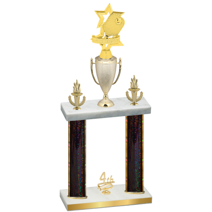 Double Black Glacier Fourth Place Pickleball Trophy