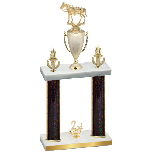 Double Black Glacier Second Place Horses Trophy