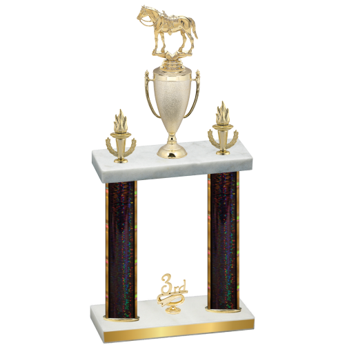 Double Black Glacier Third Place Horses Trophy