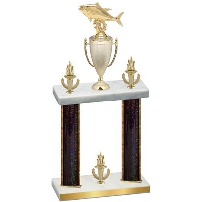 Double Black Glacier Victory Fishing Trophy