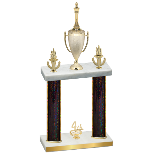 Double Black Glacier Fourth Place Chess Trophy