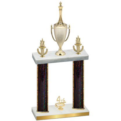 Double Black Glacier Fourth Place Chess Trophy