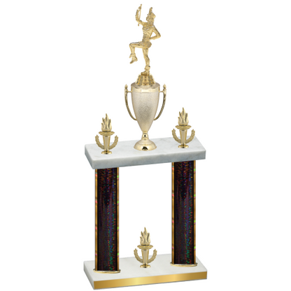 Double Black Glacier Victory Majorette Trophy