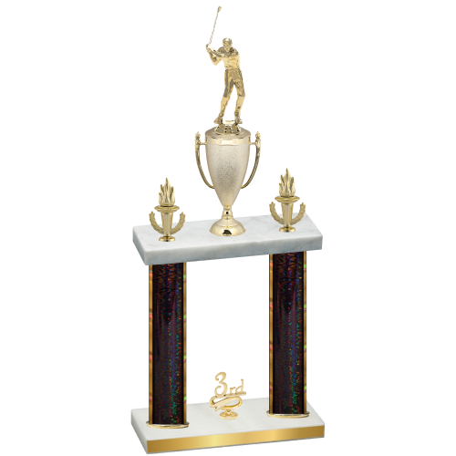 Double Black Glacier Third Place Golf Trophy
