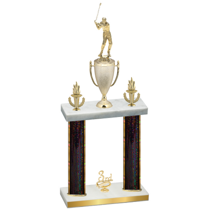 Double Black Glacier Third Place Golf Trophy