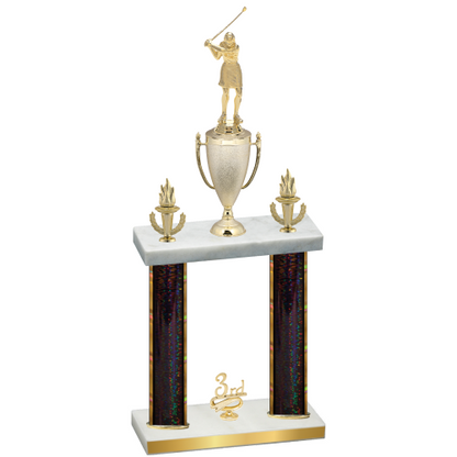 Double Black Glacier Third Place Golf Trophy