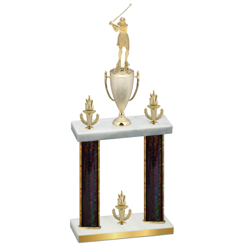 Double Black Glacier Victory Golf Trophy