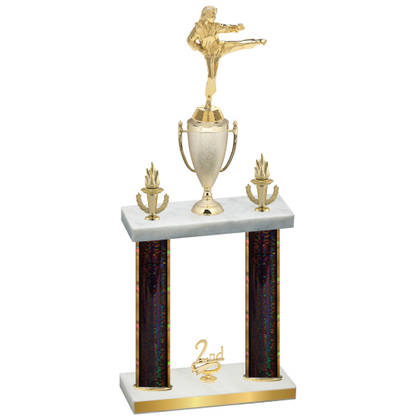 Double Black Glacier Second Place Karate Trophy