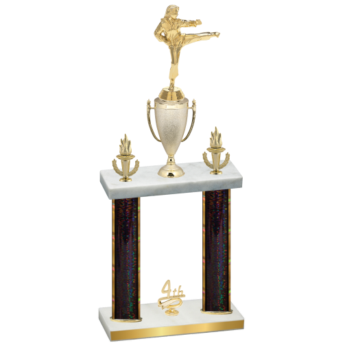 Double Black Glacier Fourth Place Karate Trophy
