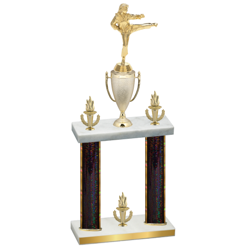 Double Black Glacier Victory Karate Trophy