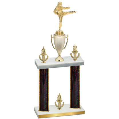 Double Black Glacier Victory Karate Trophy