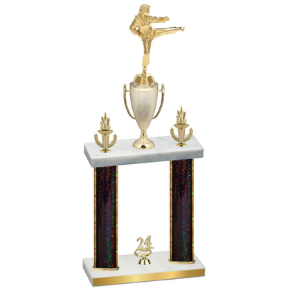 Double Black Glacier Year Karate Trophy