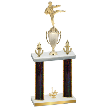 Double Black Glacier First Place Karate Trophy