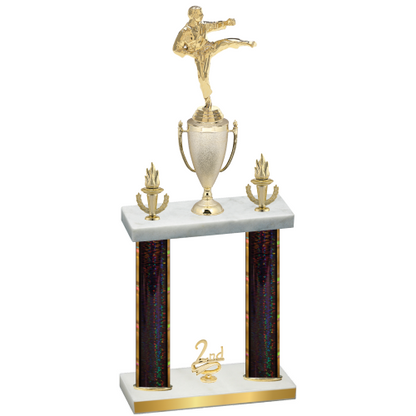 Double Black Glacier Second Place Karate Trophy