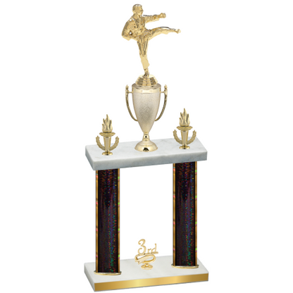 Double Black Glacier Third Place Karate Trophy