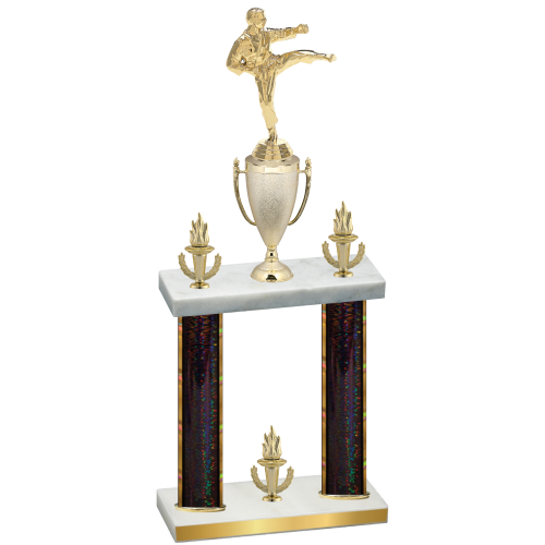 Double Black Glacier Victory Karate Trophy
