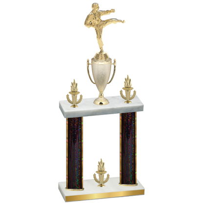 Double Black Glacier Victory Karate Trophy