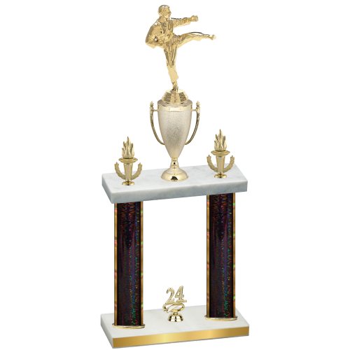 Double Black Glacier Year Karate Trophy