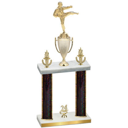 Double Black Glacier Year Karate Trophy