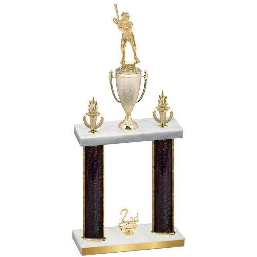 Double Black Glacier Second Place Baseball Trophy