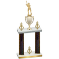 Double Black Glacier Victory Baseball Trophy