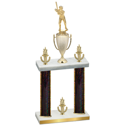 Double Black Glacier Victory Baseball Trophy