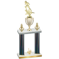 Double Black Carbon Fiber First Place Football Trophy