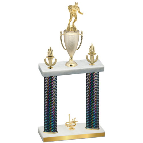 Double Black Carbon Fiber First Place Rugby Trophy