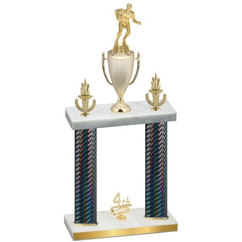 Double Black Carbon Fiber Fourth Place Rugby Trophy