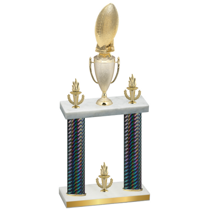 Double Black Carbon Fiber Victory Football Trophy