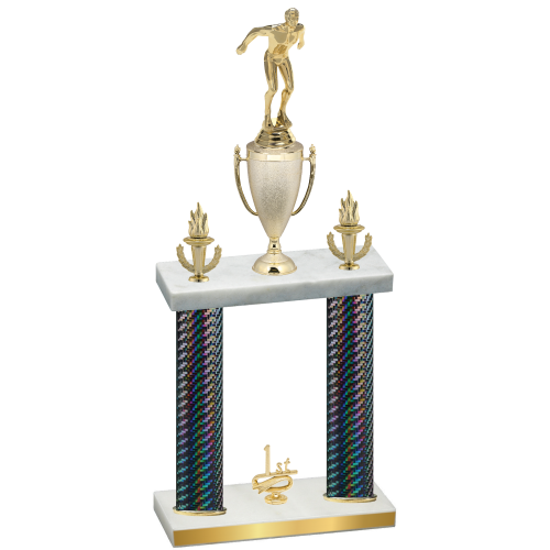 Double Black Carbon Fiber First Place Swimming Trophy