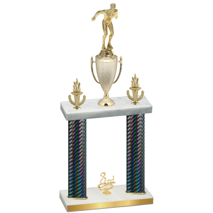 Double Black Carbon Fiber Third Place Swimming Trophy