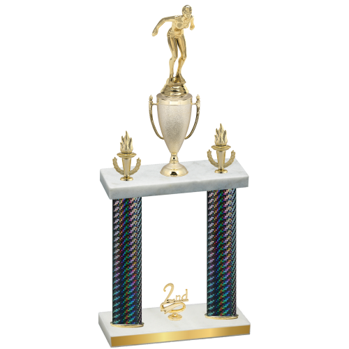 Double Black Carbon Fiber Second Place Tennis Trophy