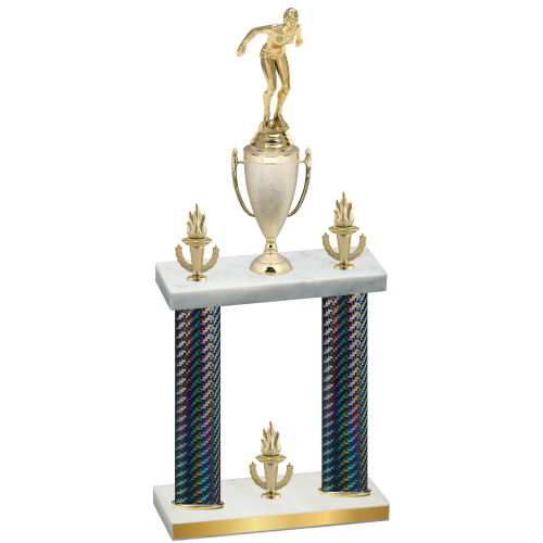Double Black Carbon Fiber Victory Tennis Trophy