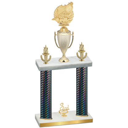 Double Black Carbon Fiber Third Place Swimming Trophy