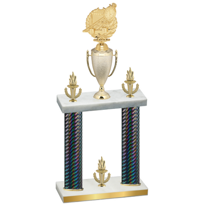 Double Black Carbon Fiber Victory Swimming Trophy