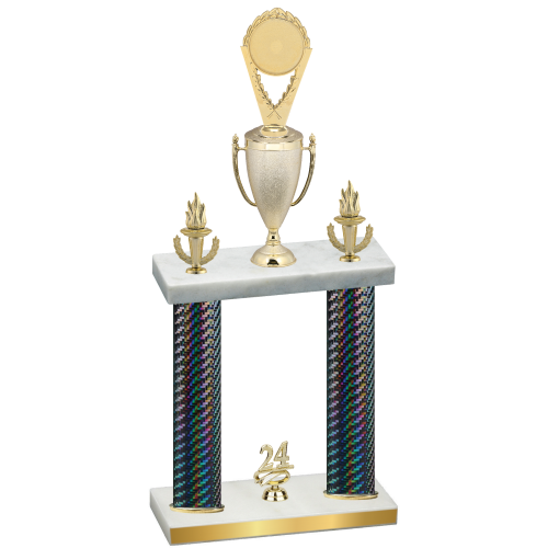 Double Black Carbon Fiber Year Insert Trophy
