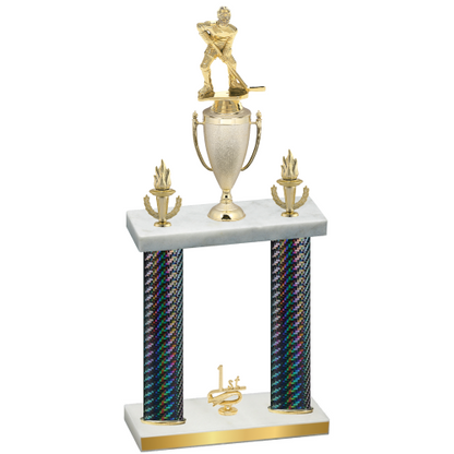 Double Black Carbon Fiber First Place Hockey Trophy