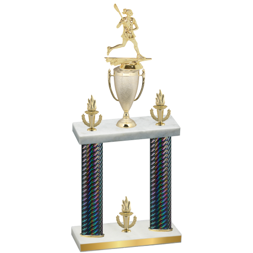 Double Black Carbon Fiber Victory Lacrosse Trophy