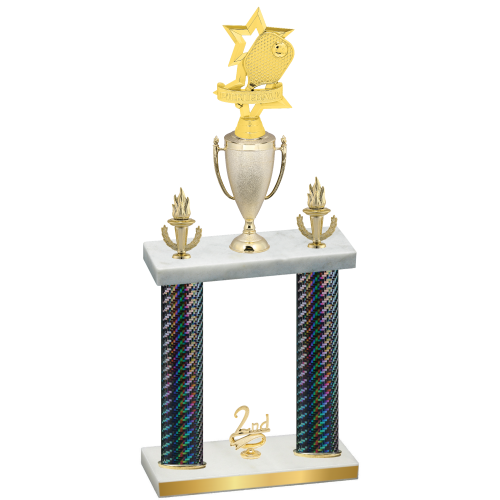 Double Black Carbon Fiber Second Place Pickleball Trophy