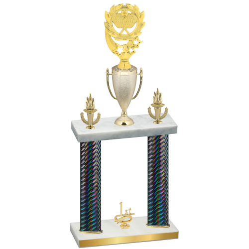 Double Black Carbon Fiber First Place Pickleball Trophy