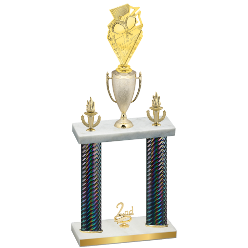 Double Black Carbon Fiber Second Place Pickleball Trophy