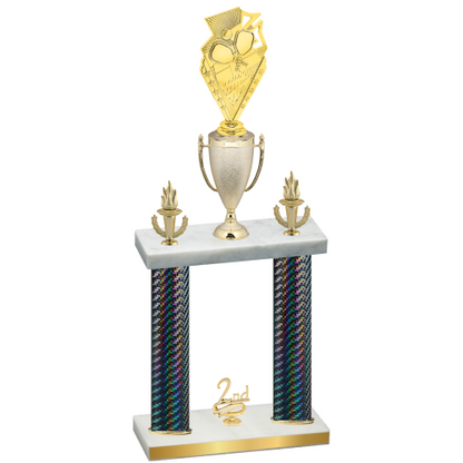 Double Black Carbon Fiber Second Place Pickleball Trophy