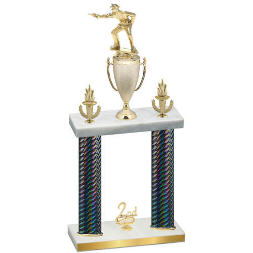 Double Black Carbon Fiber Second Place Shooter Trophy
