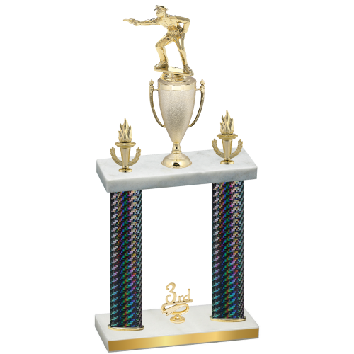 Double Black Carbon Fiber Third Place Shooter Trophy