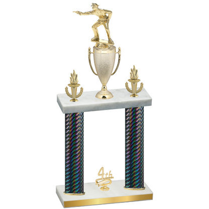 Double Black Carbon Fiber Fourth Place Shooter Trophy